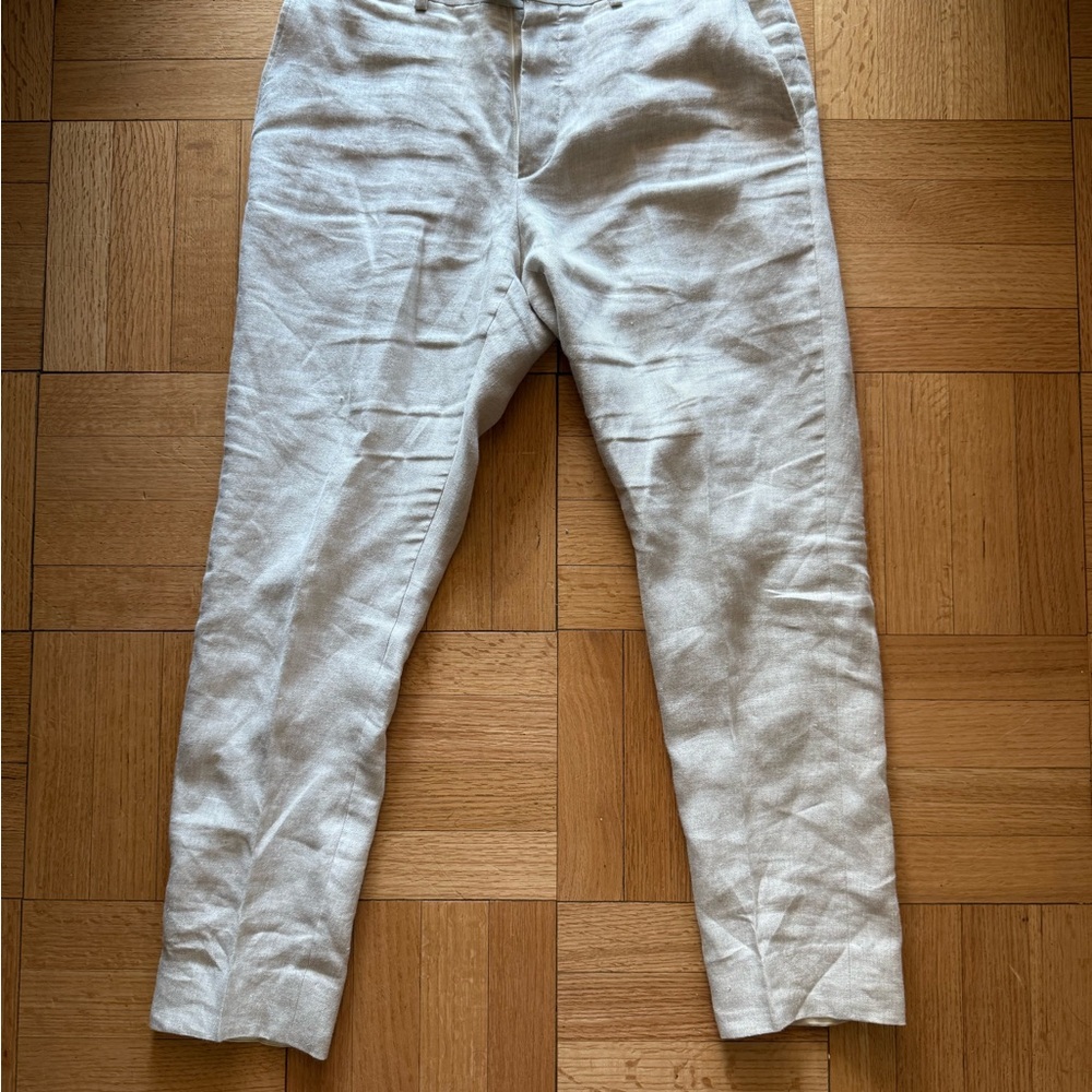 SuitSupply Slim Fit Linen Dress Pants